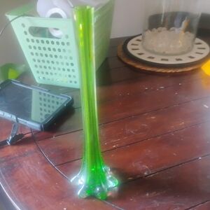 Vibrant Green Glass Vase
